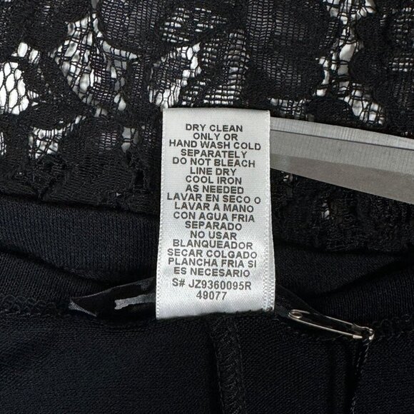 NWT HIP Black Graphic Tee T-Shirt Sz. L Sleeveless Lace Flowers Lion Goth - Picture 10 of 11